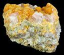 Orpiment With Barite Crystals - Peru #63784-2